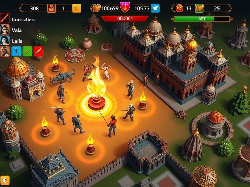 Sword Of Conquest gameplay screenshot showing medieval battle